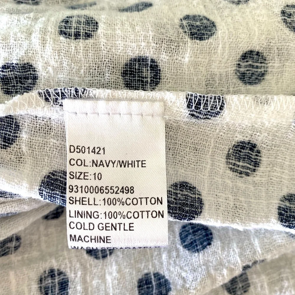 CAROLINE MORGAN  dress white and navy - Picture 2 of 3